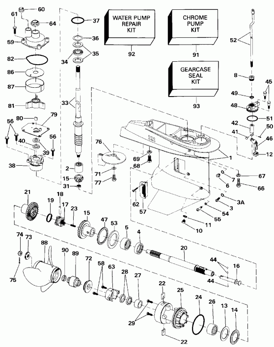 ��������� ��������� Evinrude TE40TELESF 1990  - arcase / arcase