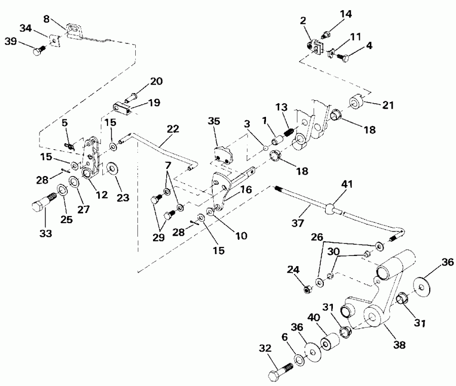  EVINRUDE TE40TELESF 1990  - ift & Throttle Linkage (continued) / ift &  age (continued)