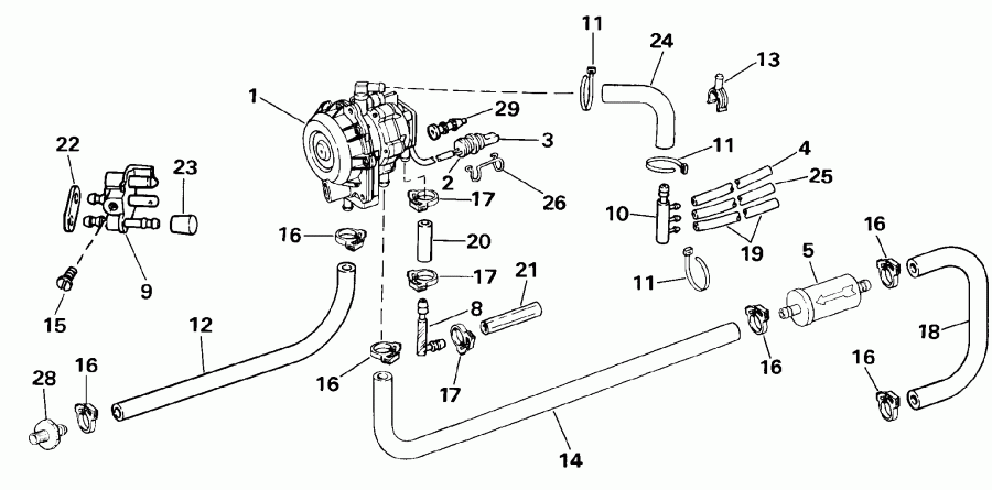 ��������� ����� Evinrude TE40TELESF 1990  - o2 ����� / o2 Pump