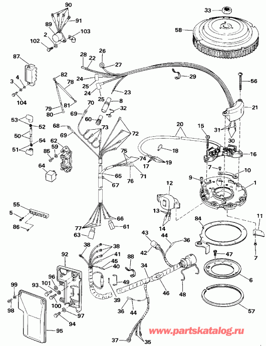 �������� ����� Evinrude TE40TELESR 1990  - Electric Start Tl Models - Electric Start Tl Models