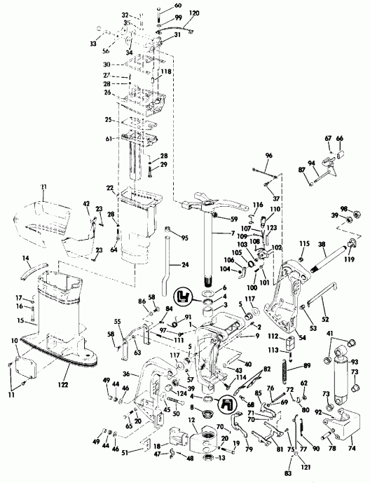 �������� ����� Evinrude TE60TLESF 1990  - 60el, 60tl Only
