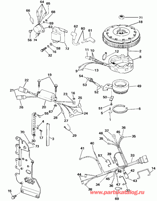 ��������� ����� Evinrude TE60TLESM 1990  - 60tl / 60tl
