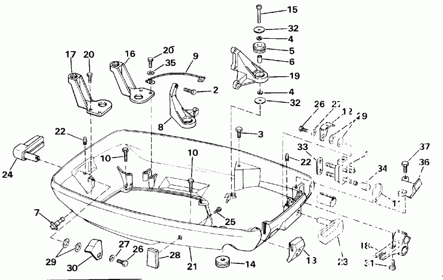 ��������� EVINRUDE TE70TLESB 1990  - wer Engine Cover - wer ������ ��������� (�����)