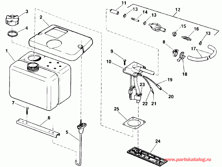 ����� EVINRUDE TE70TLESB 1990  - 1.8 ������ ( P / n 175000 )