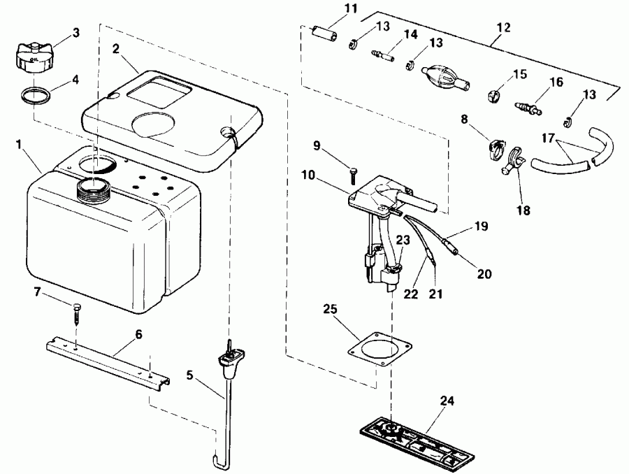 �������� ��������� ����� Evinrude TE70TLESF 1990  - 1.8 ������ ( P / n 175000 )