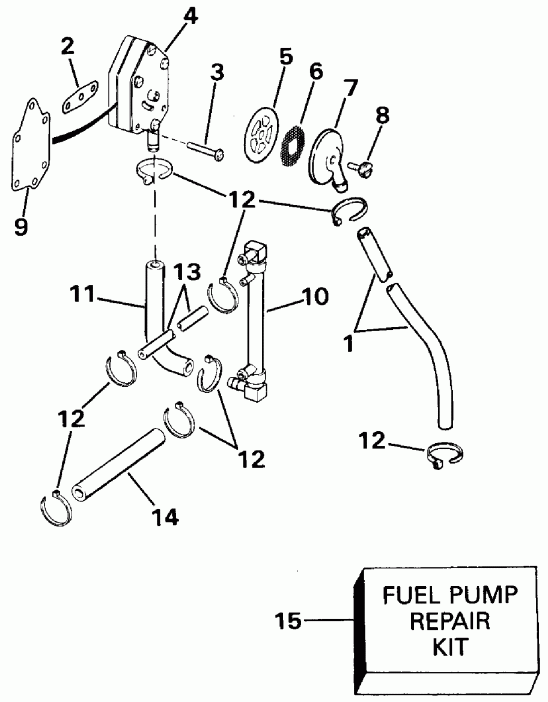 ��������� ����� Evinrude TE90TLESB 1990  - 88 Models Early Production