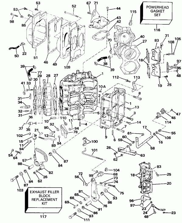 �������� ��������� ����� EVINRUDE TE90TLESF 1990  - linder & ������ ���������