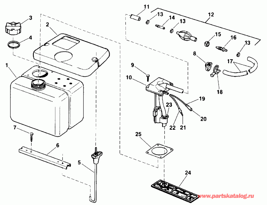 �������� ��������� ����� Evinrude TE90TLESF 1990  - 1.8 ������ ( P / n 175000 )