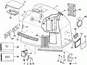 ������ ��������� (�����) - Evinrude (Engine Cover - Evinrude)
