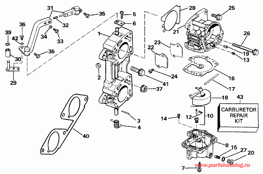 �������� ����� ������� VE120TLESB 1990  - rburetor � ��������� �������� - rburetor And Linkage