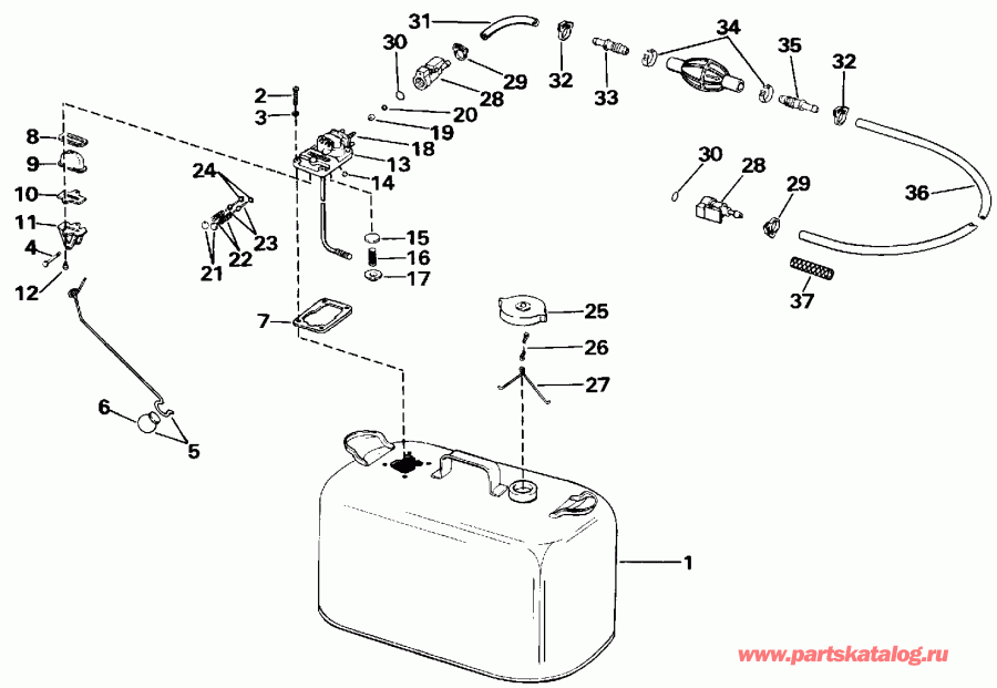 ��������� �������� ����� EVINRUDE VE120TLESB 1990  - el Tank