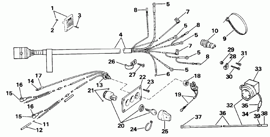 �������� ��������� ����� Evinrude VE120TLESB 1990  - Dual Engine 140cx Models - Dual ��������� 140cx Models