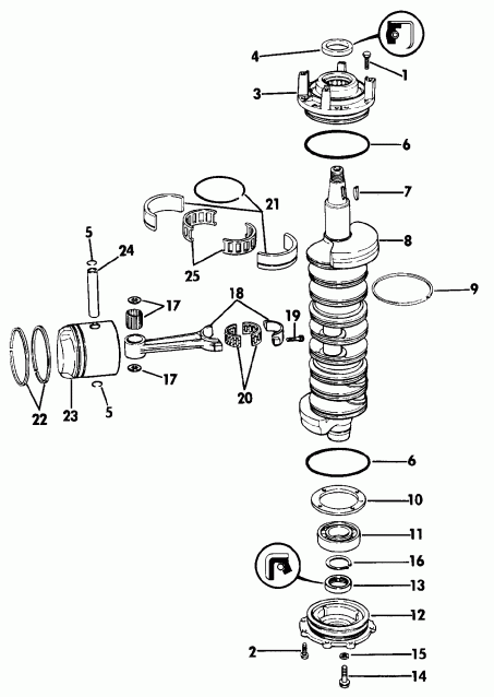 ��������� ������� VE150SLESB 1990  - ank��� & ������� - ankshaft & Piston