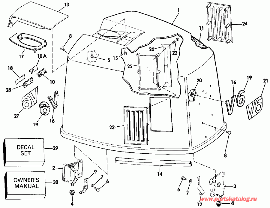 ��������� �������� ����� EVINRUDE VE150TLESB 1990  - Johnson-175stl/ve175sl Only