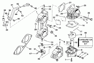 ���������� � ��������� ��������-late P����uction (Carburetor And Linkage-late Production)