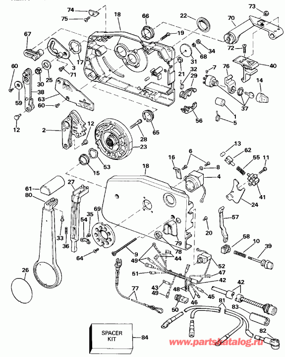 ��������� ��������� EVINRUDE VE225TLESS 1990  - nition System & Starter Motor