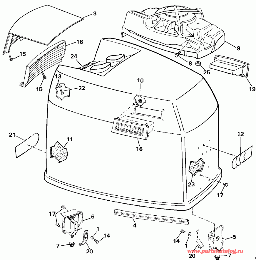 ��������� ����� ������� VE225TXESS 1990  - Evinrude - 185 / Evinrude - 185