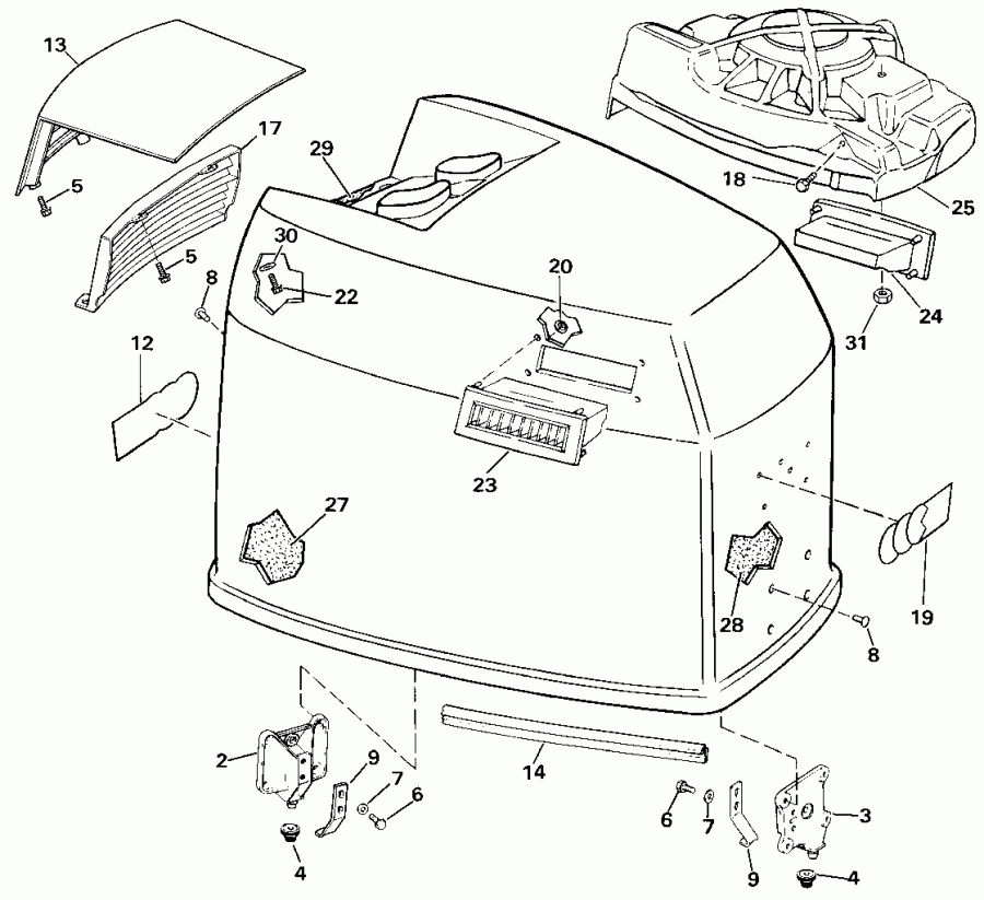 ��������� ��������� EVINRUDE VE225TXESS 1990  - Johnson - 185 / Johnson - 185