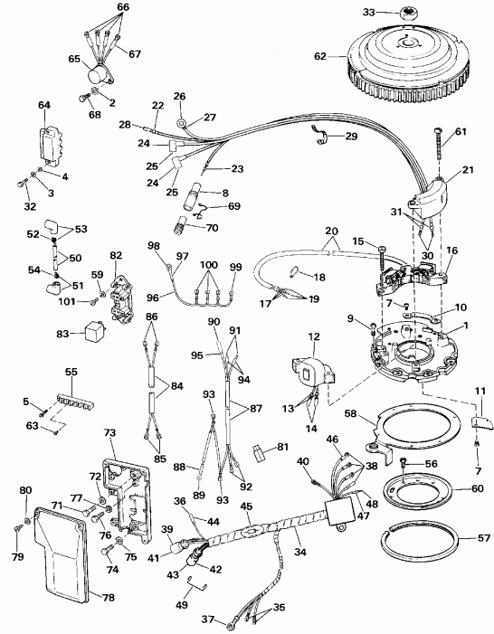 �������� ����� EVINRUDE VE40TLESR 1990  - Electric Start Te-ttl Models