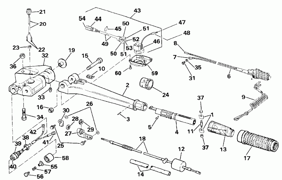 ��������� ��������� Evinrude VE60ELESM 1990  - 60ttl Only