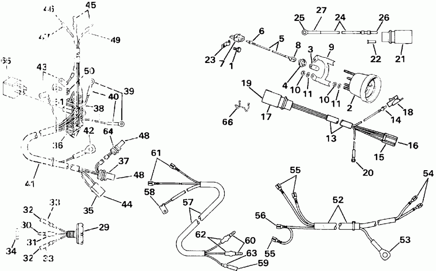 ��������� �������� ����� Evinrude VE60TLESM 1990  - wer Trim/tilt Electrical - wer Trim / tilt ���������