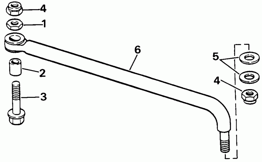��������� Evinrude VE70TLESB 1990  - ee������ ��������� Kit / eering Connector Kit