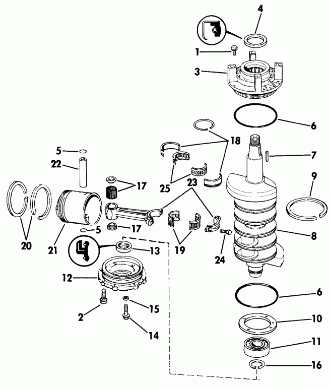 ��������� ������� VE90TLESB 1990  - ank��� & ������� / ankshaft & Piston