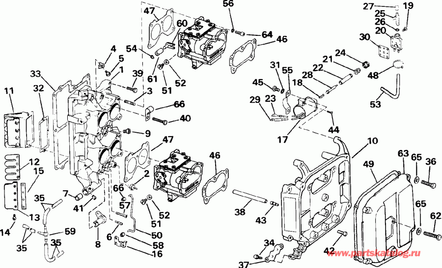 ��������� Evinrude E100WTLEIB 1991  - take Manifold / take ���������