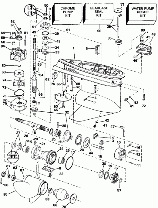 ��������� ����� EVINRUDE E100WTXEIB 1991  - arcase - arcase