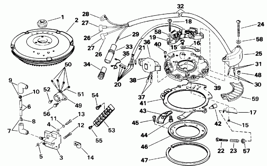 ��������� ��������� Evinrude E10EEIR 1991  - nition / nition