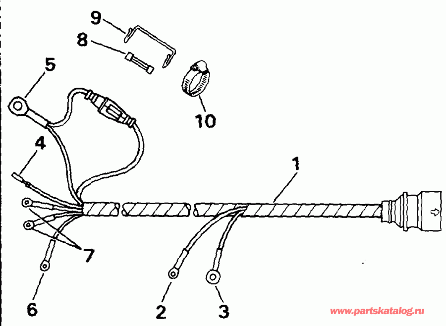 ����� EVINRUDE E10ELEIR 1991  - tor Cable / tor ������