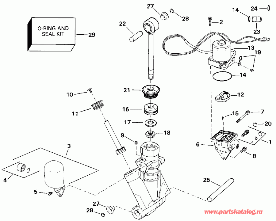  EVINRUDE E115TLEIE 1991  - wer Trim/tilt Hydraulic Assembly / wer Trim / tilt Hydraulic Assembly