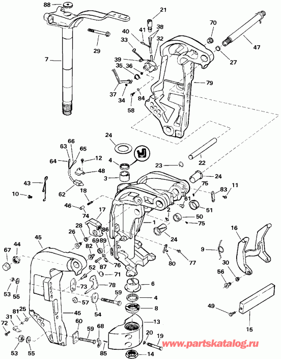 ��������� ��������� ������� E115TXEIE 1991  - Power Trim/tilt / ���������������� ��������� �������
