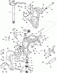 ��������� ������ - ���������������� ��������� ������� (Stern Bracket - Power Trim/tilt)