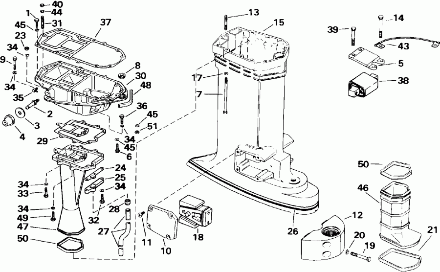  Evinrude E120TLEIE 1991  - haust Housing / haust ������
