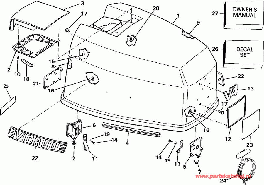 ��������� ����� Evinrude E120TXEIE 1991  - Evinrude 120-140 Models