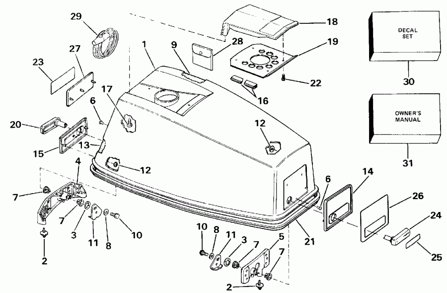 ��������� ������� E140CXEIA 1991  - wer ������ ��������� (�����) / wer Engine Cover