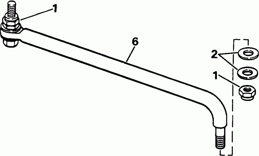 ����� EVINRUDE E140TXEID 1991  - ee������ ����������� Kit / eering Link Kit