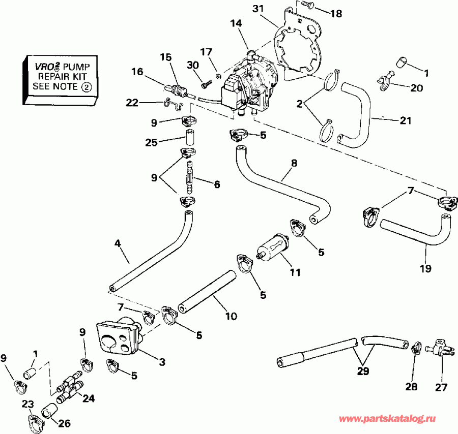 �������� ����� EVINRUDE E140TXEID 1991  - o Pump