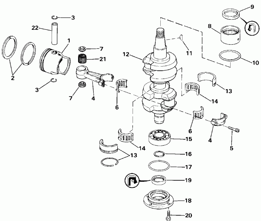 �������� ����� Evinrude E150CXEIE 1991  - o2 Pump / o2 �����