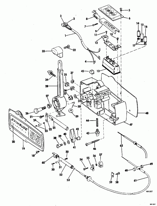 ��������� �������� ����� EVINRUDE E150ELEIS 1991  - dsection - dsection