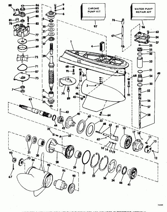   EVINRUDE E150ELEIS 1991  - wer Trim/tilt Hydraulic Assembly