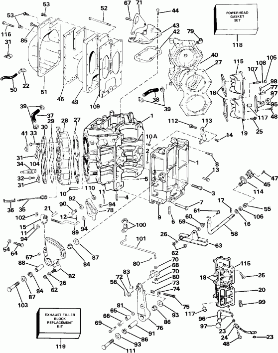 ��������� ��������� Evinrude E150GLEIS 1991  - el ��������� & Components