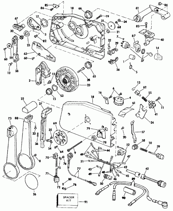 ��������� ����� Evinrude E150GLEIS 1991  - dsection - dsection
