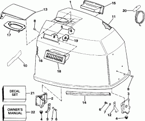 ������ ��������� (�����) - Johnson-150 / 175 Only (Engine Cover - Johnson-150/175 Only)