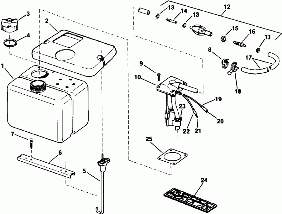 �������� ��������� ����� EVINRUDE E150NXEIS 1991  - rottle Linkage / rottle ��������� ��������