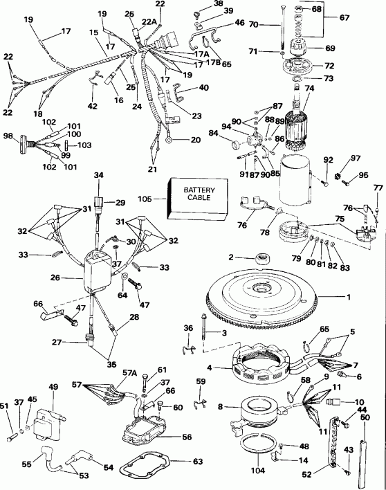��������� �������� ����� EVINRUDE E150TLEIE 1991  - 150 Models - 150 Models