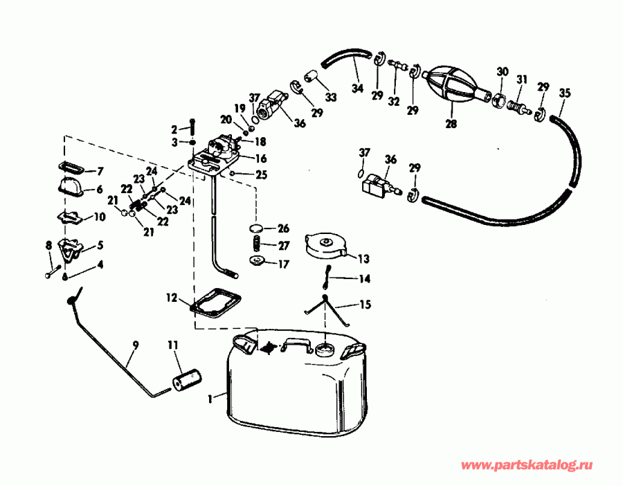 ����� EVINRUDE E150TXEIE 1991  - �������� �������� - Counter Rotation