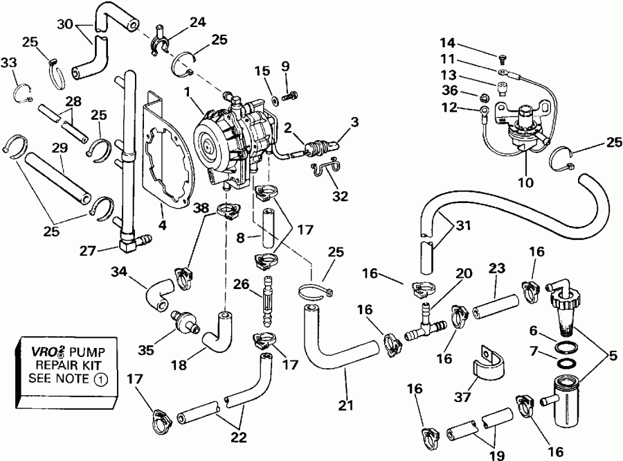  EVINRUDE E155WTLEIB 1991  - o2 Pump - o2 �����