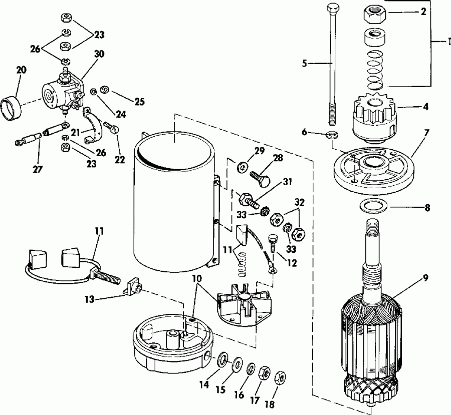 ��������� �������� ����� Evinrude E155WTXEIB 1991  - 3-mo30sm